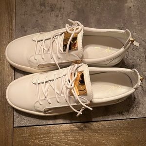 Giuseppe Zanotti white and gold Mens shoes